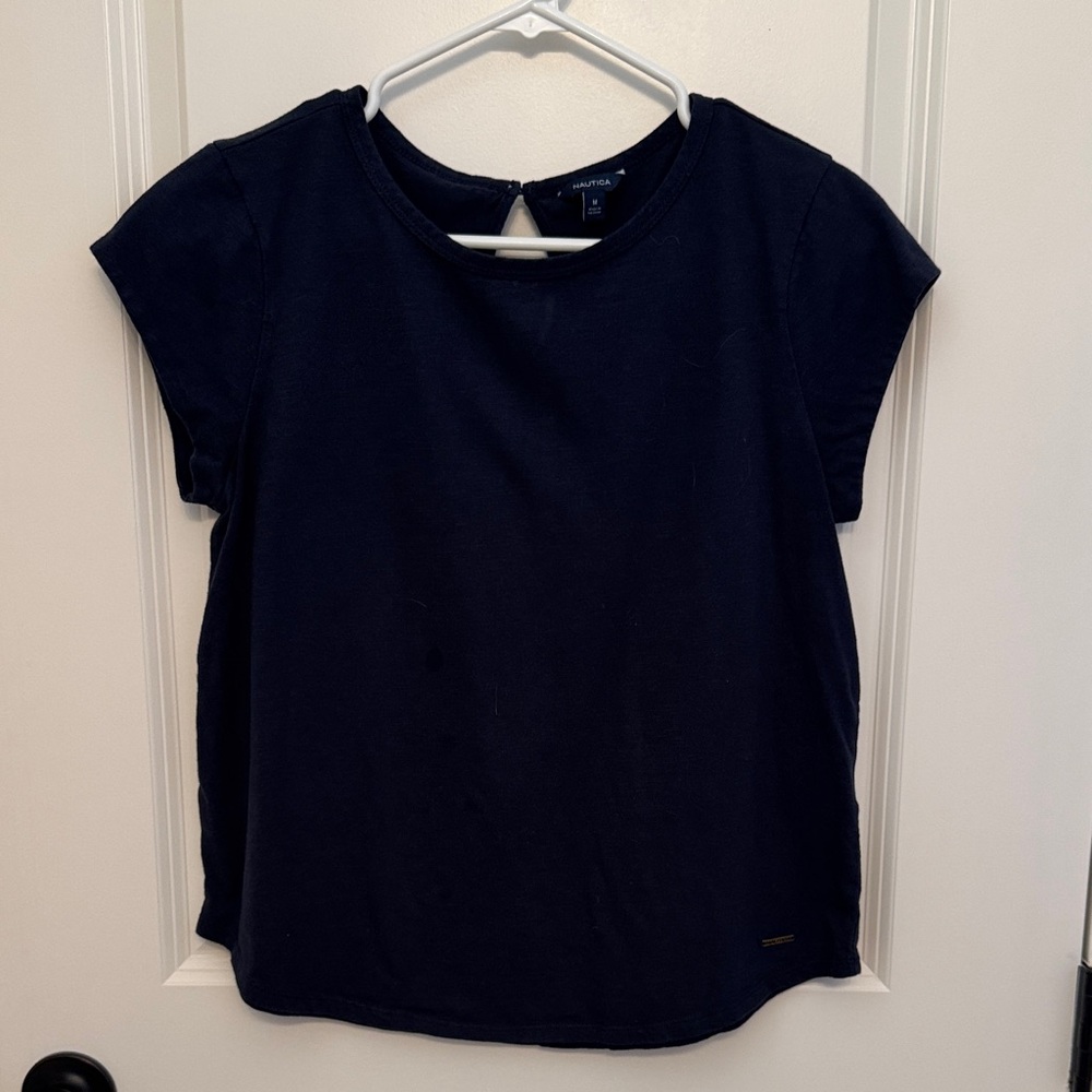 Nautica Women's Navy Short Sleeve Tee